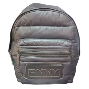 DKNY Puffer Backpack Quilted Front Pocket‎ Lightweight Travel Black SKUCH105